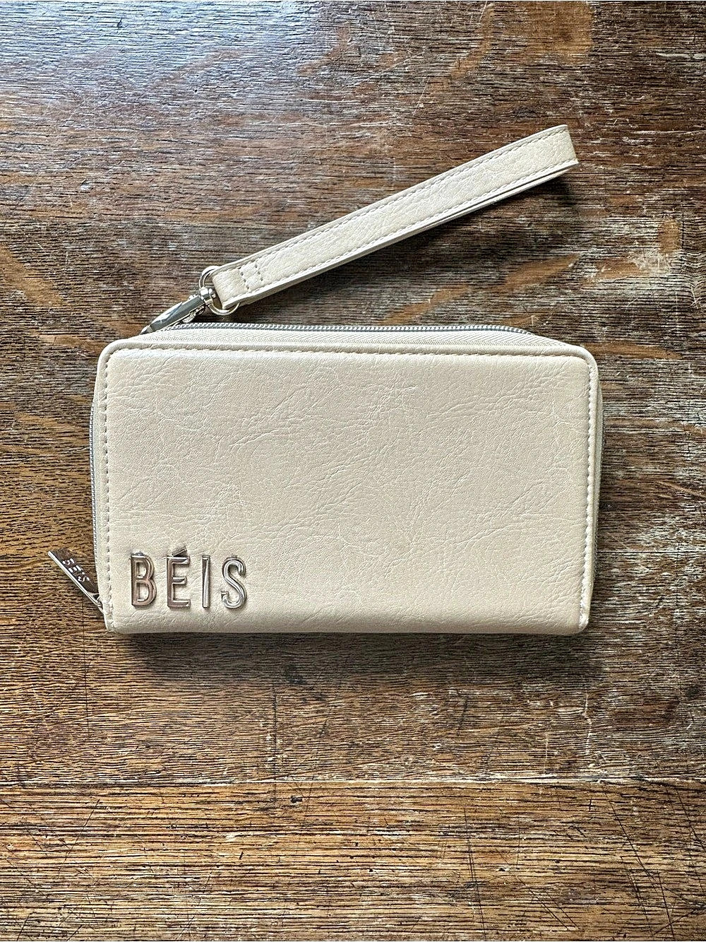 BÉIS The Travel Wallet Beige Wristlet Wallet